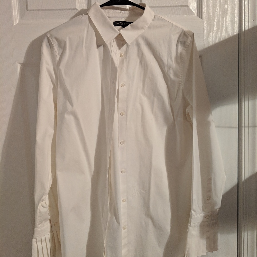 White button up blouse